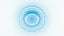 Aerial view of concentric ripples spreading across still blue water