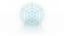 Abstract hexagonal ice-crystal lattice in pale blue and silver on a white background, its lower half dissolving into soft rising vapor