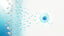 Abstract illustration of small blue molecules diffusing freely through a selective cellular barrier while larger silver particles are held back, reaching a glowing cell beyond
