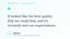 Customer story quote card: Norm S., Lourdes Hydrofix owner