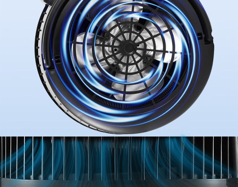 Fan-cooled condenser