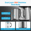 Dual-layer 304 stainless steel distiller body with glass carafe and two-button controls