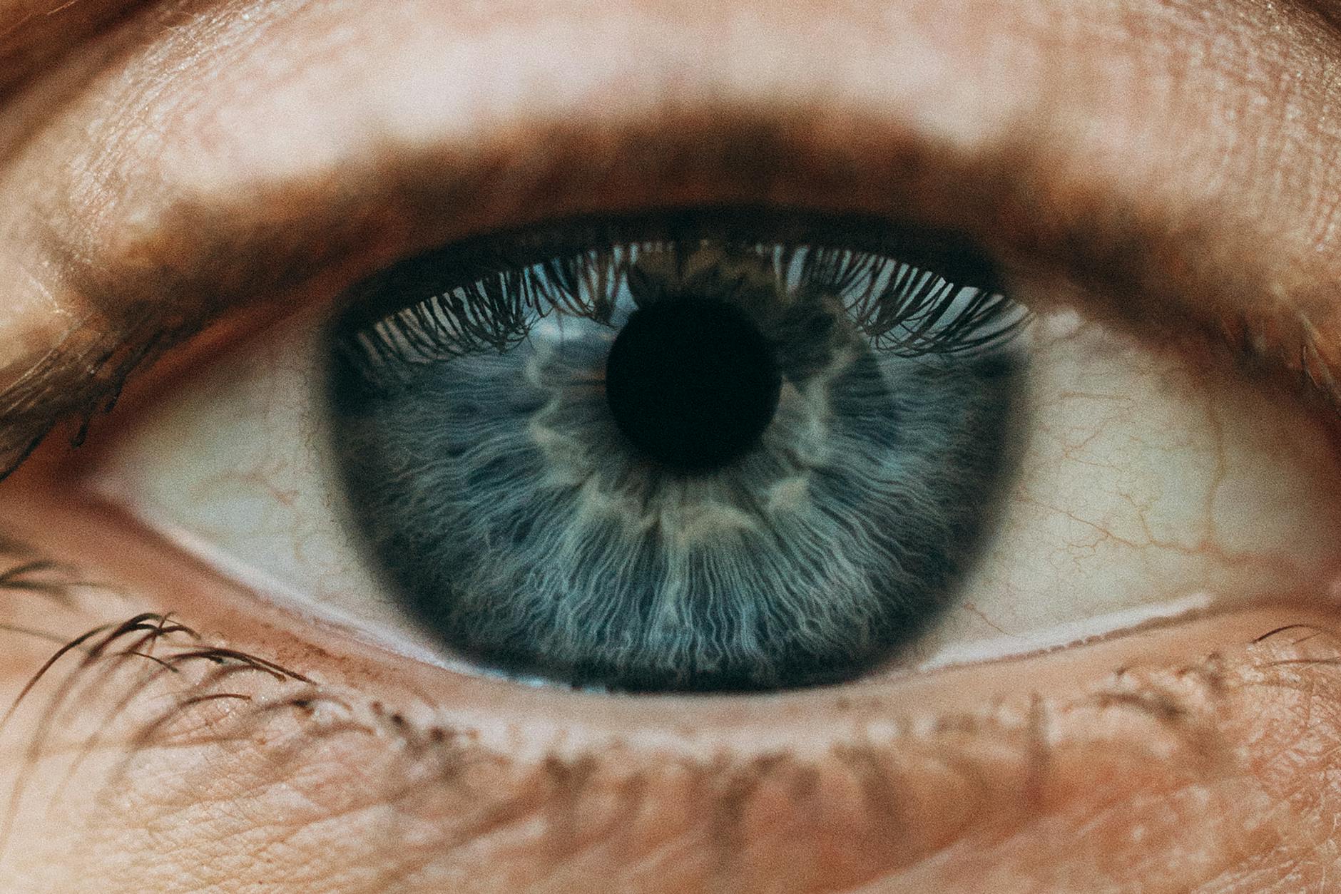 close up shot of a human eye